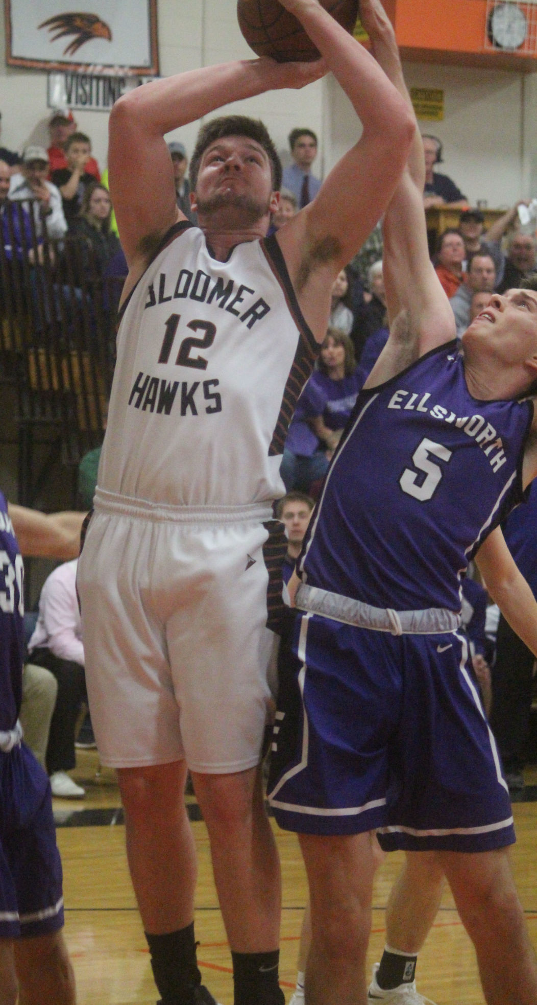 Ellsworth at Bloomer boys basketball 3-3-18